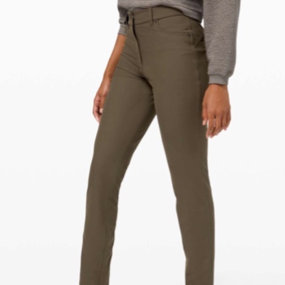 Lululemon City Sleek Grey Straight Leg Pants - Picture 3 of 8